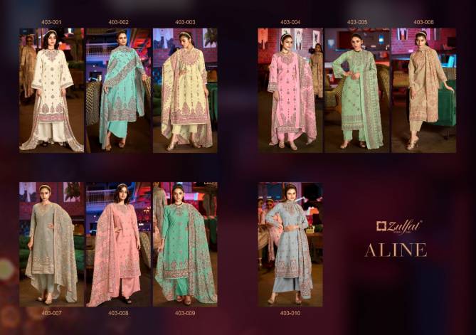 Zulfat Aline Fancy Ethnic Wear Designer Cotton Printed Dress Material Collection